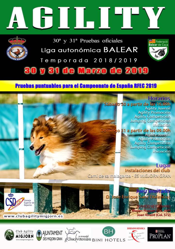 Cartel prueba RFEC MIGJORN - Marzo 2019